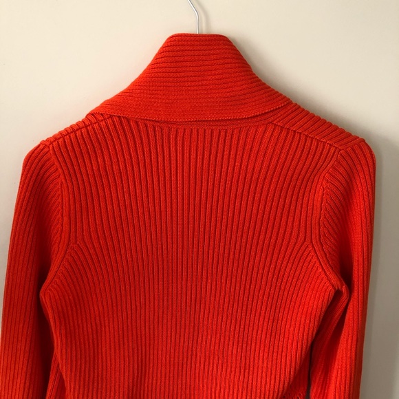Akris Punto Sweater Orange Cardigan Sweater 10 - Picture 7 of 8